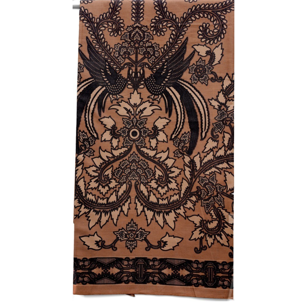 Traditional Handmade Indonesia Batik Fabric with Burung Cokroaminoto Patterns Peacock Sarong