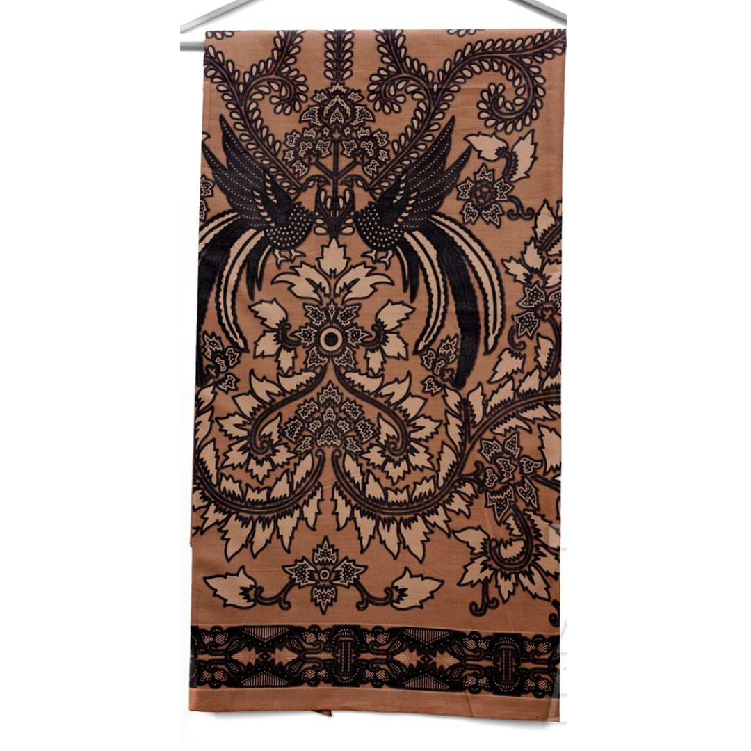 Traditional Handmade Indonesia Batik Fabric with Burung Cokroaminoto Patterns Peacock Sarong